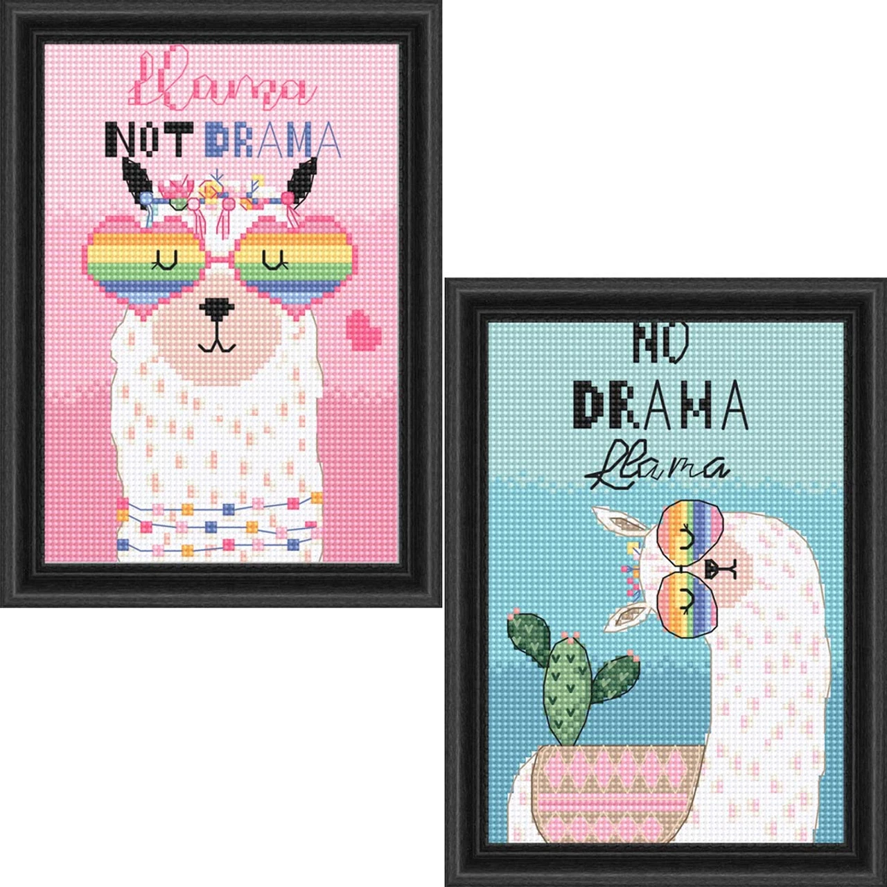 Letistitch No Drama Llama Counted Cross-Stitch Kit 3 Letistitch No Drama Llama Counted Cross-Stitch Kit