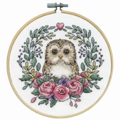 Design Works Owl Hoop Counted Cross-Stitch Kit