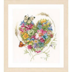 Lanarte Hearts A'Flutter Counted Cross-Stitch Kit