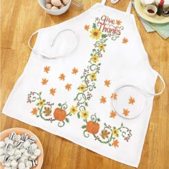 Herrschners Give Thanks Apron Stamped Cross-Stitch -Disney || Prym || Clover Shop 210356 2 29533.1693428884