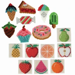 Herrschners Summer Fruits Magnet Set Counted Cross-Stitch