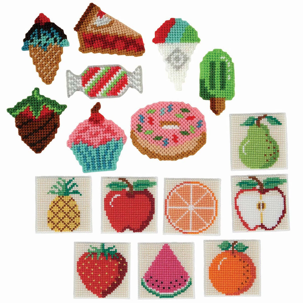 Herrschners Summer Fruits Magnet Set Counted Cross-Stitch 3 Herrschners Summer Fruits Magnet Set Counted Cross-Stitch