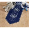Nob Hill Christmas Snowflakes Table Runner Stamped Cross-Stitch Kit -Disney || Prym || Clover Shop 530740 83969.1693461723