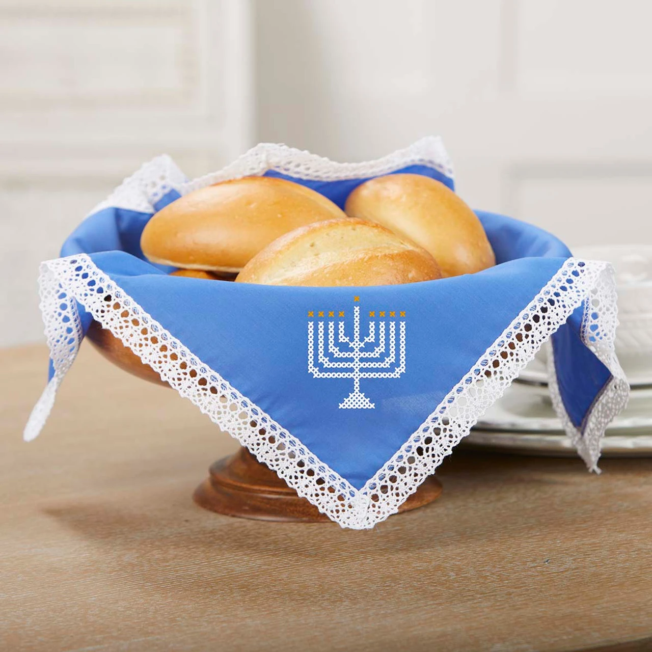 Herrschners Love & Light Bread Cloth Stamped Cross-Stitch Kit 3 Herrschners Love & Light Bread Cloth Stamped Cross-Stitch Kit