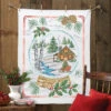 Herrschners Northwoods Snowglobe Lap Quilt Top Stamped Cross-Stitch Kit -Disney || Prym || Clover Shop 540617 64525.1693463044