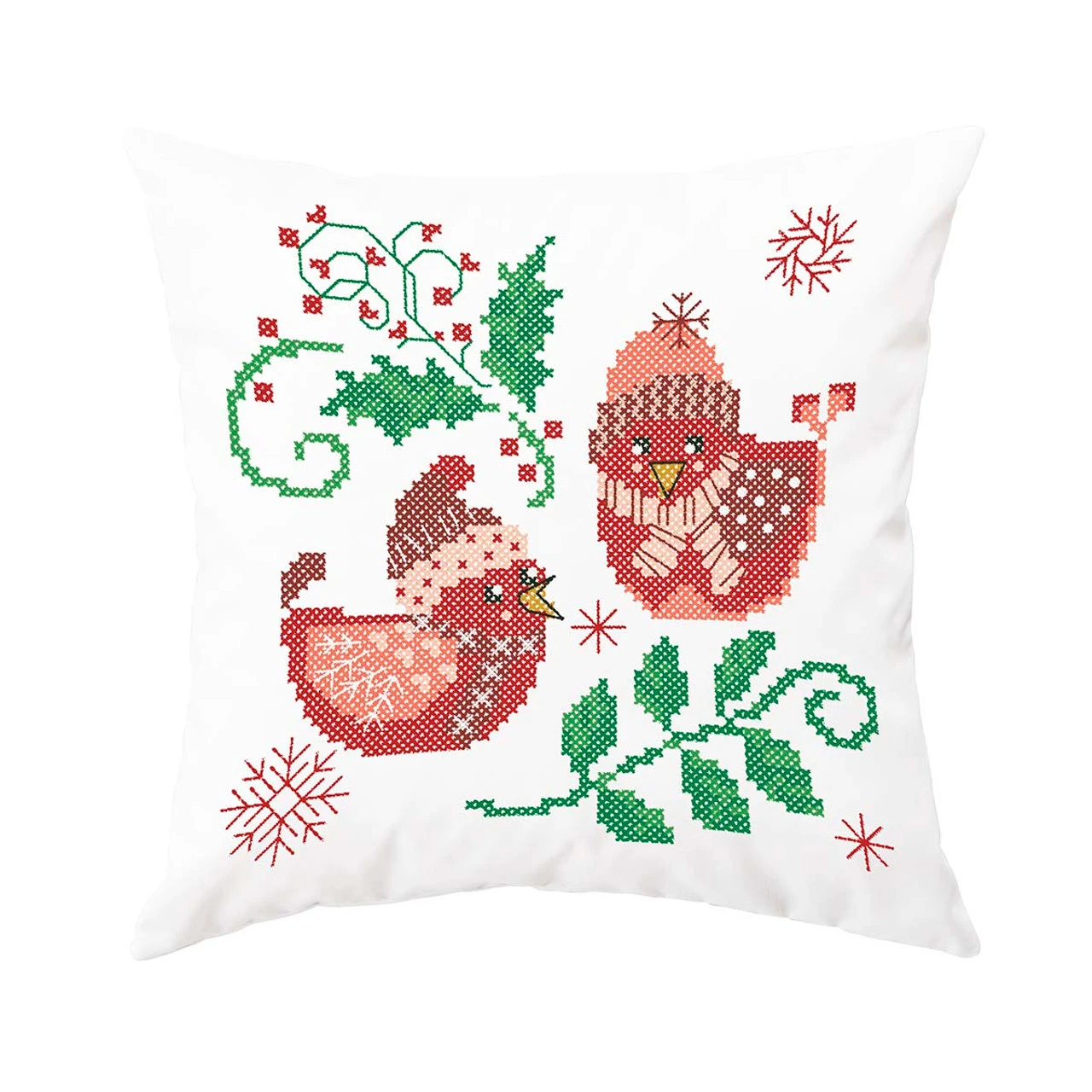 Herrschners Christmas Comfort Pillow Cover Stamped Cross-Stitch Kit 3 Herrschners Christmas Comfort Pillow Cover Stamped Cross-Stitch Kit