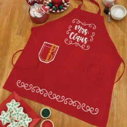 Herrschners Call Me Mrs. Claus Apron Stamped Cross-Stitch