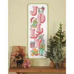 Herrschners Jolly Kitten Banner Stamped Cross-Stitch Kit