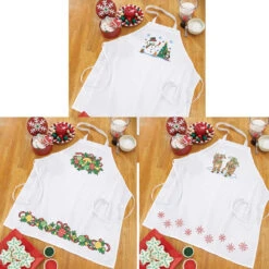 Herrschners Christmas Aprons Trio Set