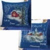 Craftways Let It Snow & Merry Christmas Pillow Cover Set Stamped Cross-Stitch