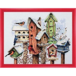 Dimensions Winter Housing Counted Cross-Stitch Kit
