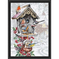 Luca-S Bird House Counted Cross-Stitch Kit