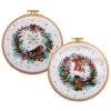 Herrschners Christmas Wreath Birds Hoops Counted Cross-Stitch Kit 2 Herrschners Christmas Wreath Birds Hoops Counted Cross-Stitch Kit -Disney || Prym || Clover Shop 561189 85586.1654724916