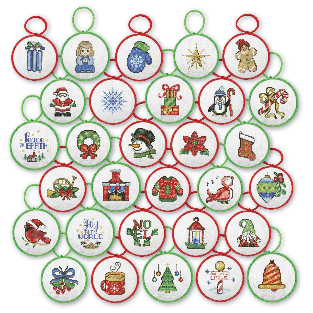 Herrschners Holiday Charm Ornaments Counted Cross-Stitch Kit 3 Herrschners Holiday Charm Ornaments Counted Cross-Stitch Kit