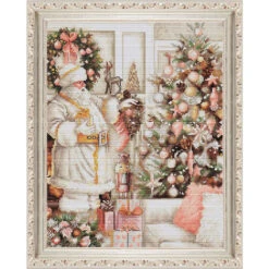 Luca-S Santa In White Coat Counted Cross-Stitch Kit