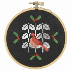Herrschners Birch Tree Cardinal Hoops Counted Cross-Stitch Kit -Disney || Prym || Clover Shop 561371 3 53188.1693465930