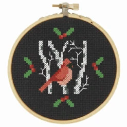 Herrschners Birch Tree Cardinal Hoops Counted Cross-Stitch Kit -Disney || Prym || Clover Shop 561371 4 06722.1693465930