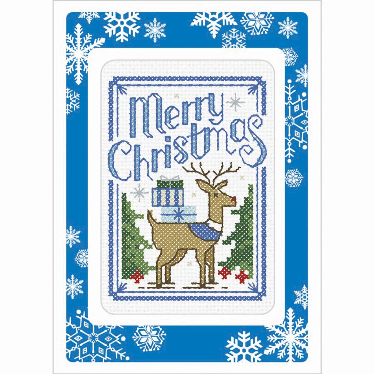 Herrschners Christmas Cheer Greeting Cards Counted Cross-Stitch Kit 5 Herrschners Christmas Cheer Greeting Cards Counted Cross-Stitch Kit - Image 3