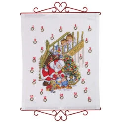 Eva Rosenstand Watching Santa Advent Calendar Counted Cross-Stitch Kit