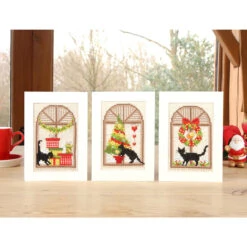 Vervaco Christmas Atmosphere Greeting Cards Counted Cross-Stitch Kit -Disney || Prym || Clover Shop 565427 5 70021.1693466367