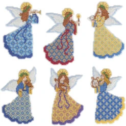 Herrschners Angel Choir Ornaments Counted Cross-Stitch Kit