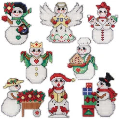 Herrschners Snow Ladies Magnets Counted Cross-Stitch Kit