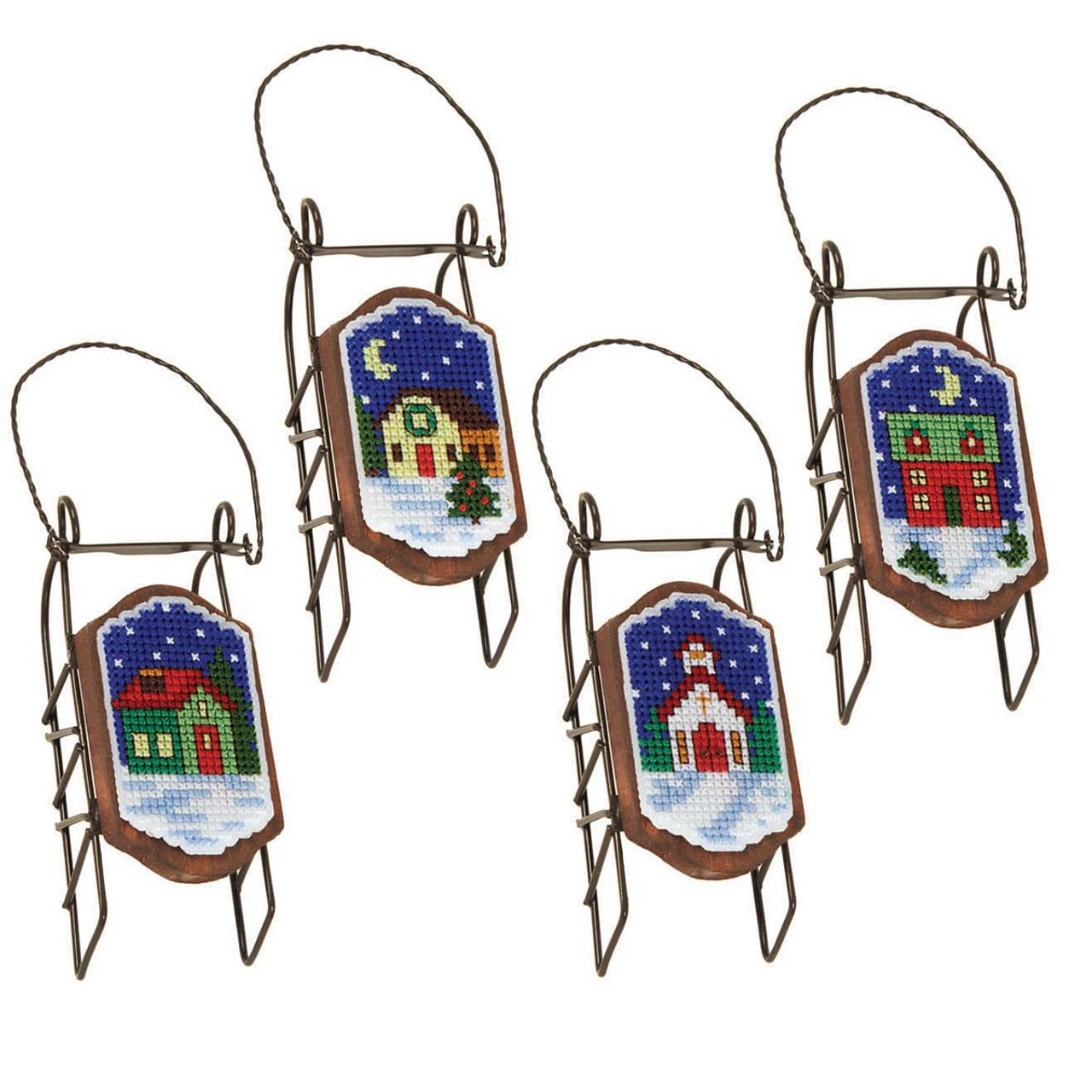 Herrschners Winter Homestead Ornaments Counted Cross-Stitch Kit 3 Herrschners Winter Homestead Ornaments Counted Cross-Stitch Kit