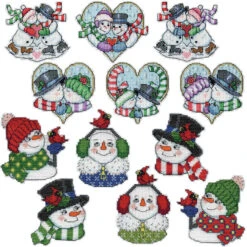Design Works Snowmen & Snow Couple Set Counted Cross-Stitch