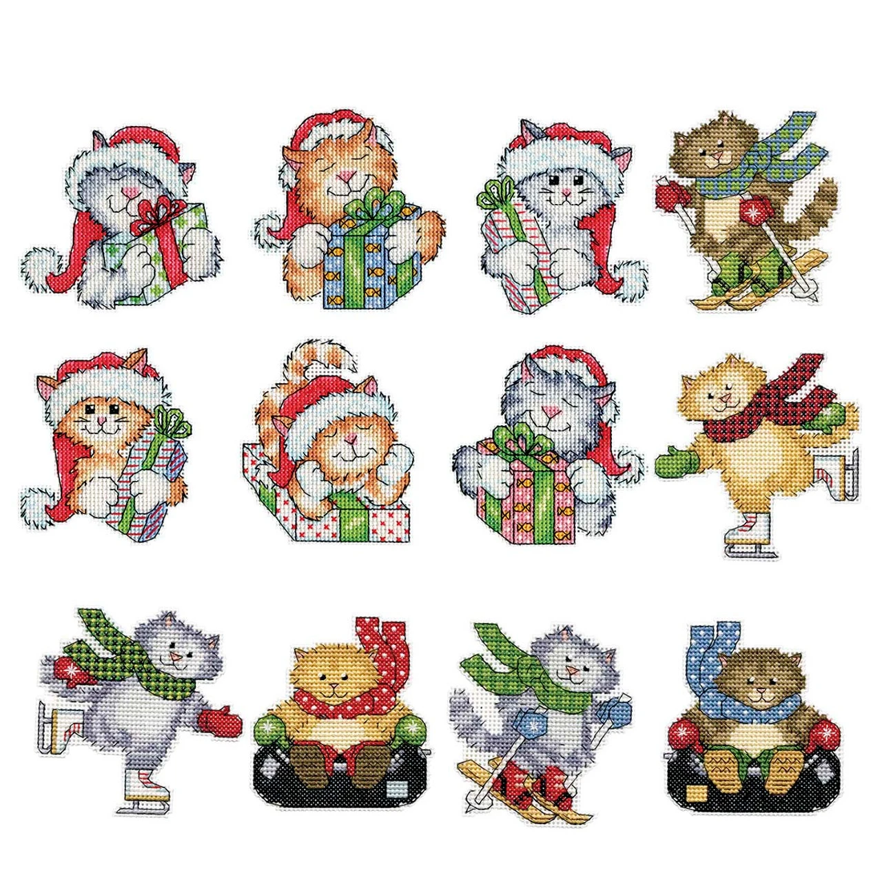 Design Works Cats Ornament Set Counted Cross-Stitch 3 Design Works Cats Ornament Set Counted Cross-Stitch