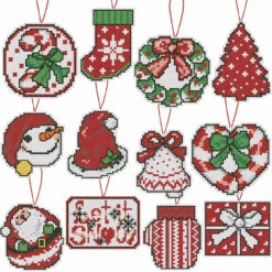 Herrschners Christmas Delight Ornaments Counted Cross-Stitch Kit