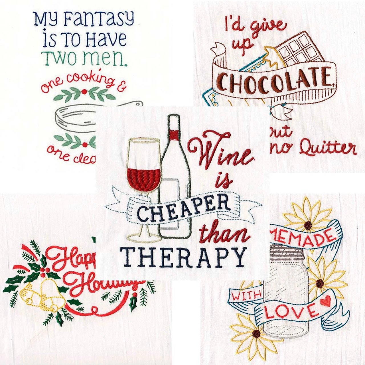 Aunt Martha's Embroidered Towel Set I Gift 3 Aunt Martha's Embroidered Towel Set I Gift